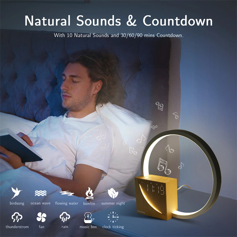 Serenity Touch Bedside Lamp with Natural Sounds & Alarm Clock - Image 8